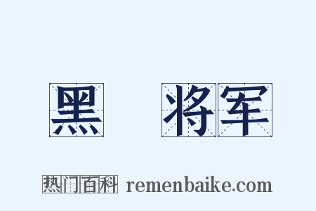 黑矟将军是什么意思的图片